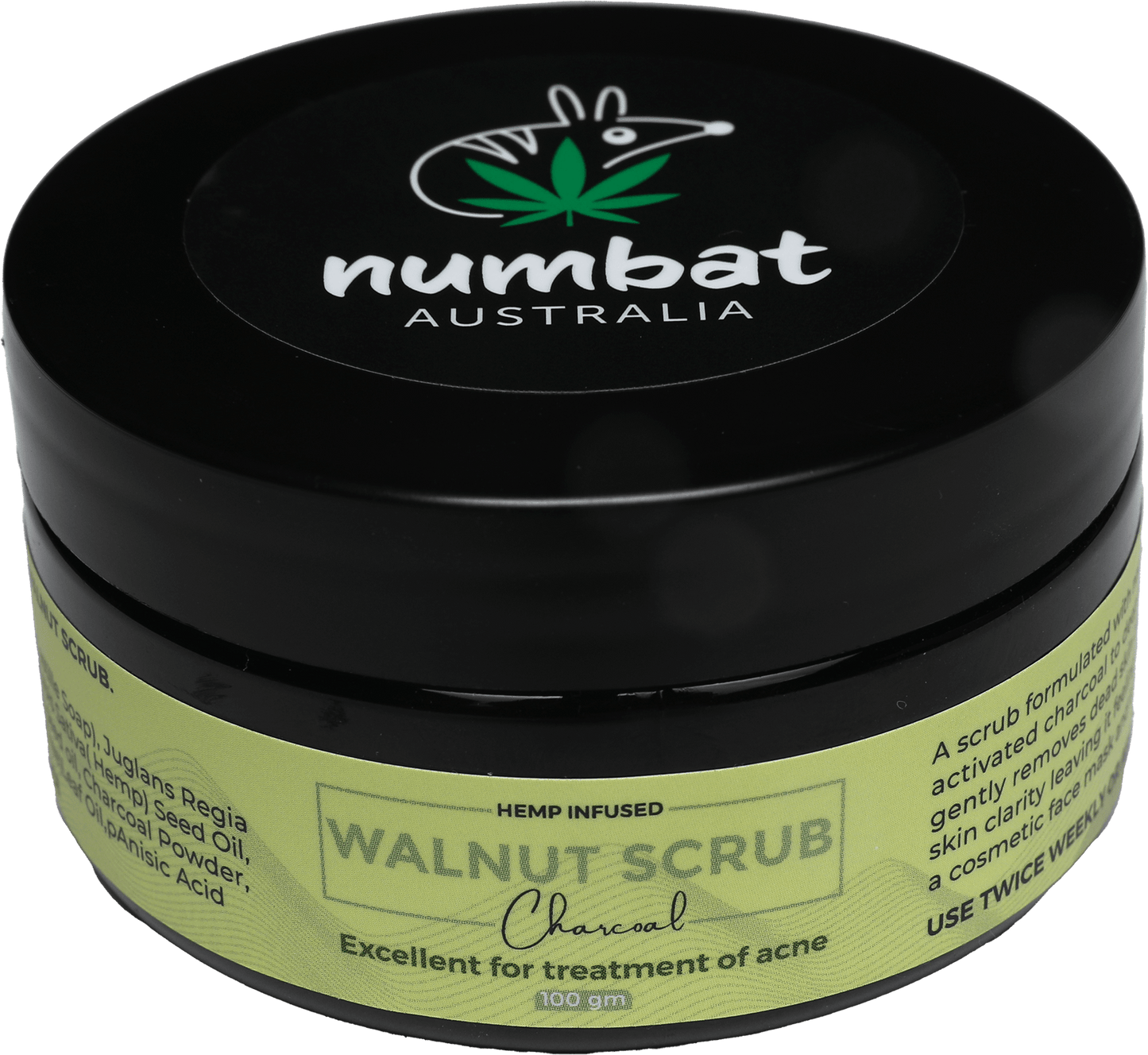 Numbat Australia Health Products Charcoal Walnut Scrub