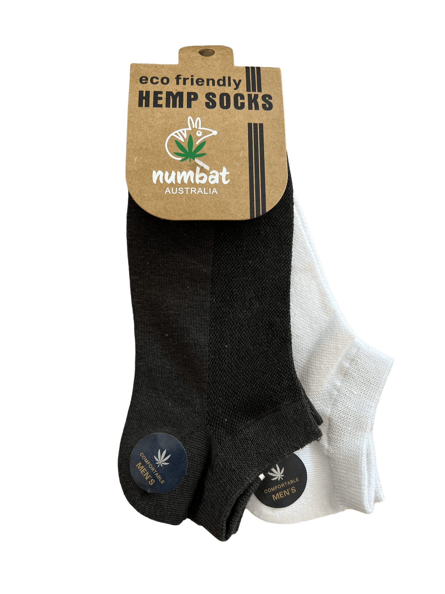 Numbat Australia Men’s Low Cut Hemp Socks - 2 Pack