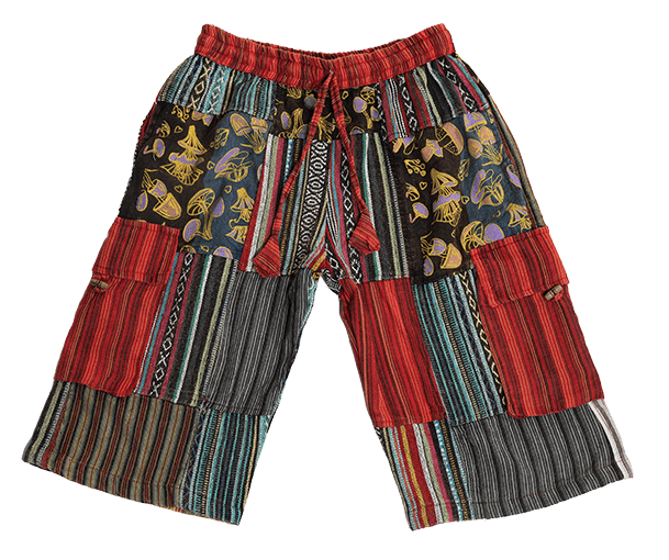 Numbat Australia Clothing 100% cotton hippie style patchwork cargo half pants