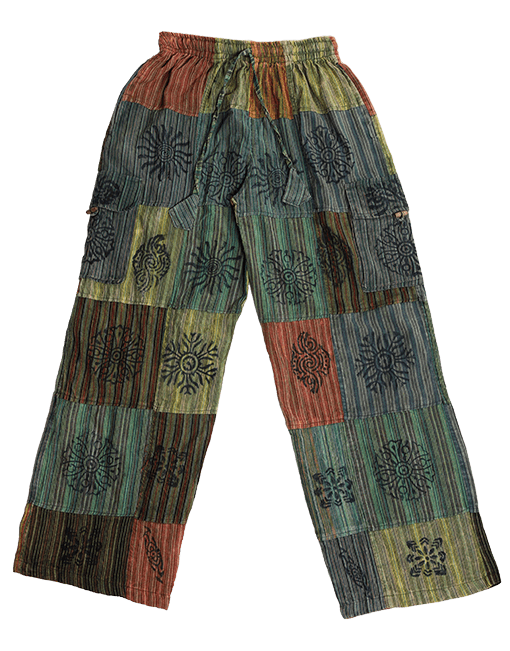 Numbat Australia Clothing 100% cotton hippie style patchwork cargo long pants