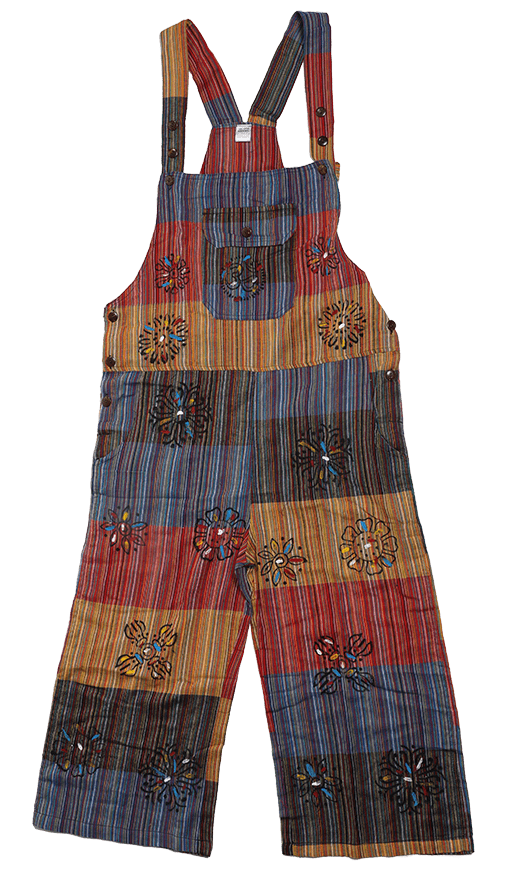 Numbat Australia Clothing 100% organic cotton patchwork style festival overalls