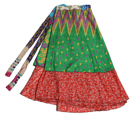 Numbat Australia Clothing Recycled Silk Sari Wrap Skirt