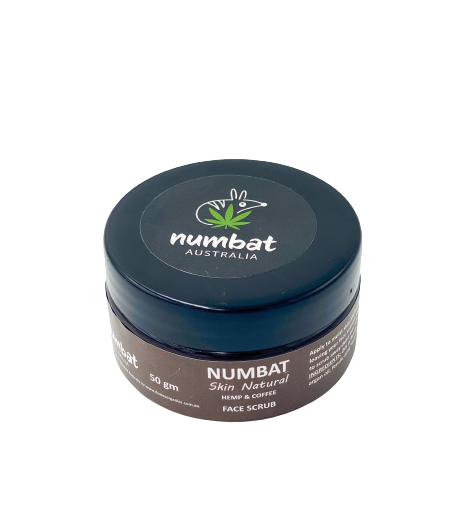Numbat Skin Natural Hemp & Coffee Face Scrub - 50g