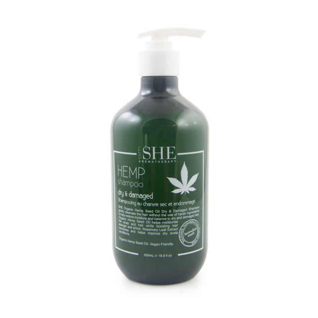 SHE Organic Hemp Seed Oil Shampoo - Dry & Damaged