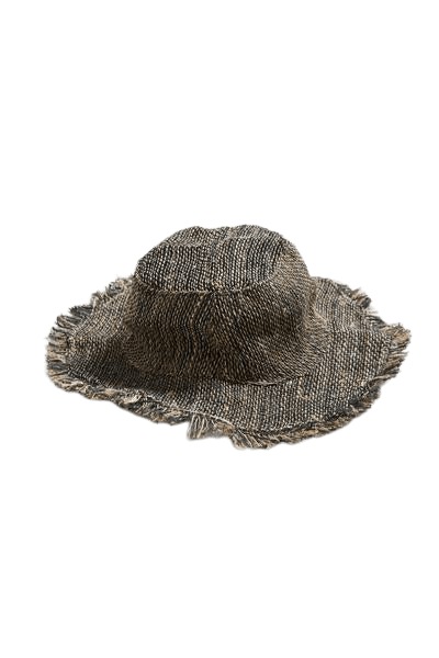 Numbat Australia Hats Numbat Hemp Frayed Edge Safari Hat - Charcoal