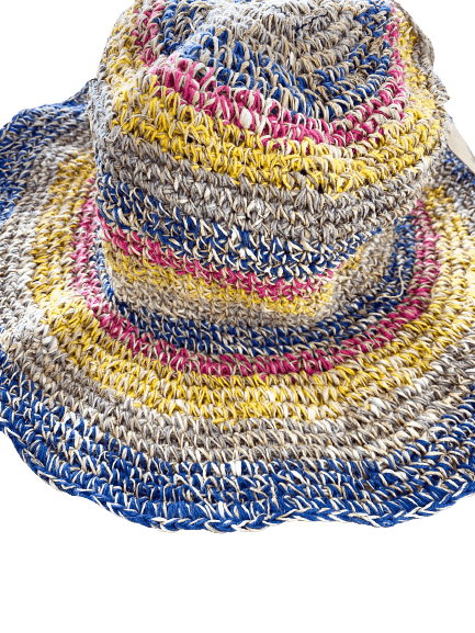 Numbat Australia Hats Numbat Ladies Striped Crochet Hemp Sunhat