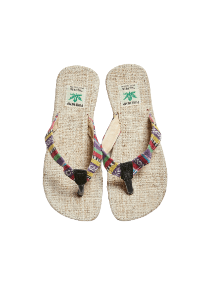 Numbat Australia Footwear NUMBAT Men's Hemp Thongs - Multi-Coloured Straps